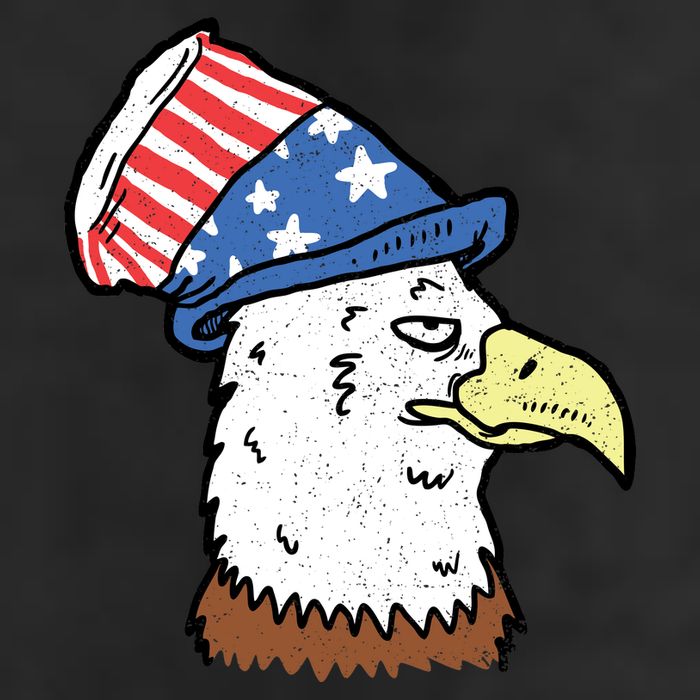 Retro Patriotic Bald Eagle  15oz Campfire Ceramic Mug