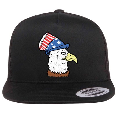 Retro Patriotic Bald Eagle  Flatbill Hat