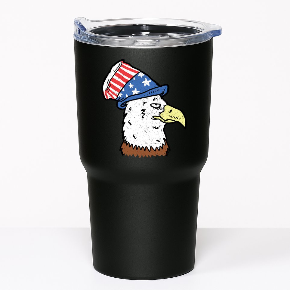 Retro Patriotic Bald Eagle  Tumbler