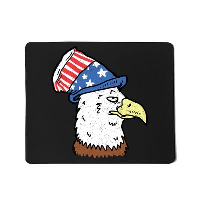 Retro Patriotic Bald Eagle  Mousepad