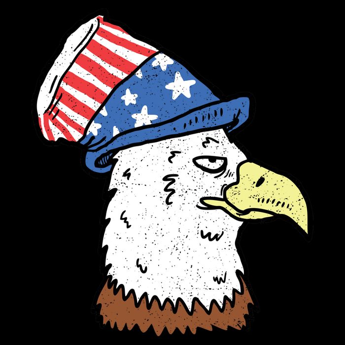 Retro Patriotic Bald Eagle  Youth Performance Sprint T-Shirt