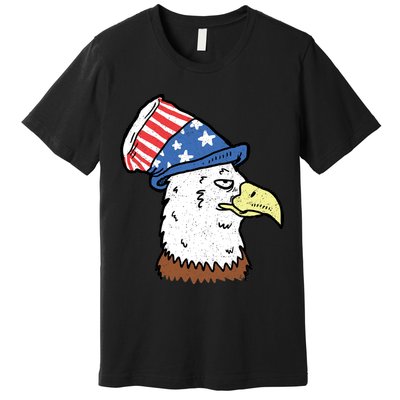 Retro Patriotic Bald Eagle  Premium T-Shirt
