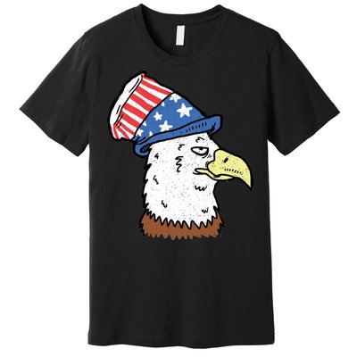 Retro Patriotic Bald Eagle  Premium T-Shirt