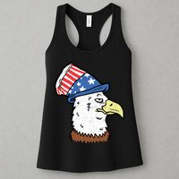 Retro Patriotic Bald Eagle  Womens Tank Top