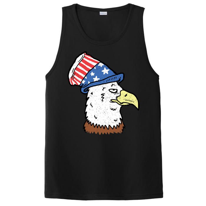 Retro Patriotic Bald Eagle  PosiCharge Competitor Tank