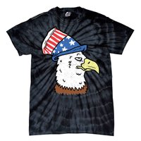 Retro Patriotic Bald Eagle  Tie-Dye T-Shirt