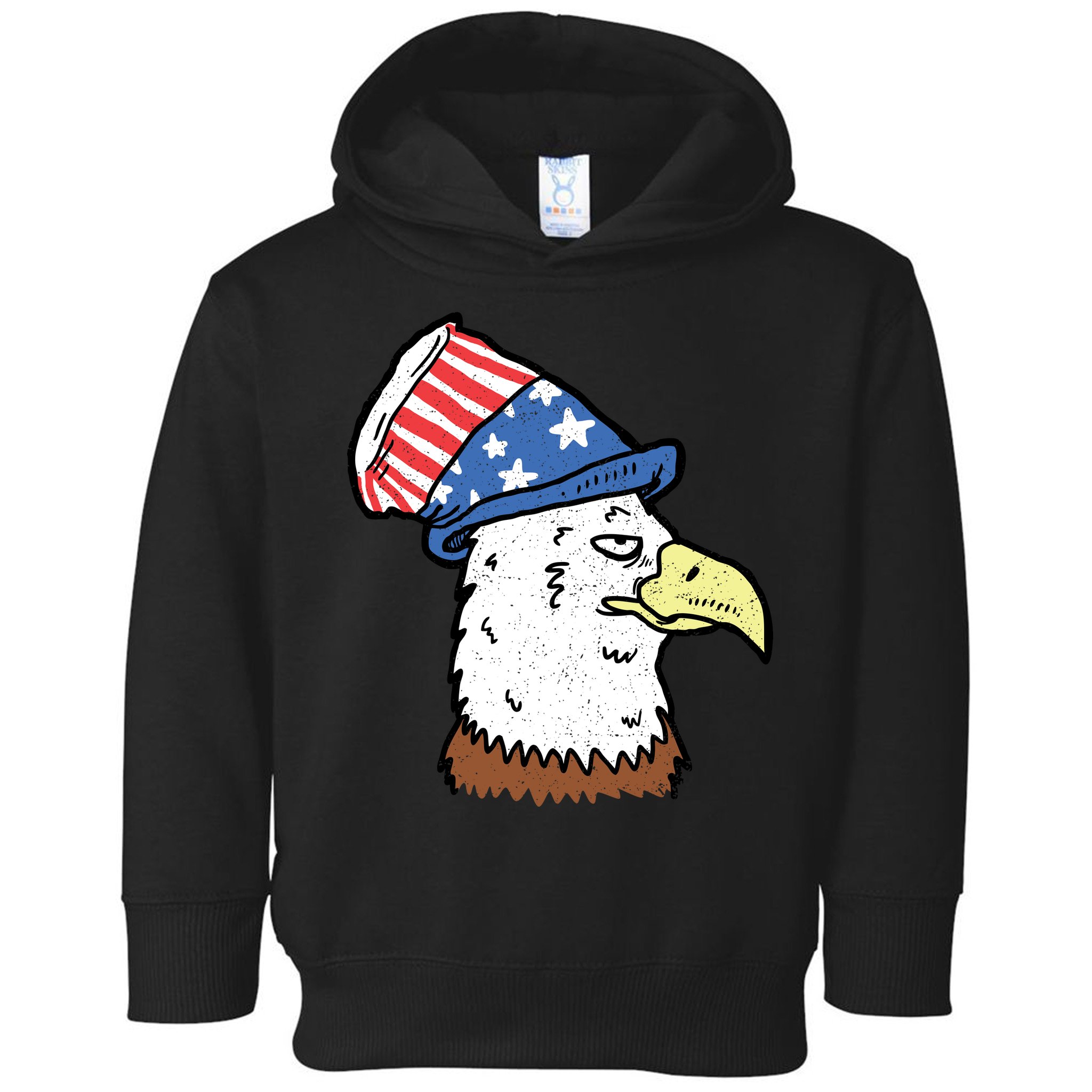 Retro Patriotic Bald Eagle  Toddler Hoodie