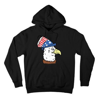 Retro Patriotic Bald Eagle  Tall Hoodie