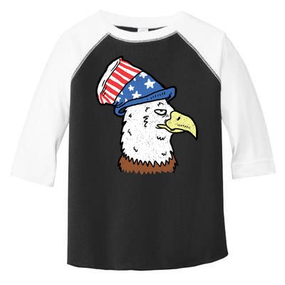 Retro Patriotic Bald Eagle  Toddler Fine Jersey T-Shirt