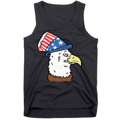 Retro Patriotic Bald Eagle  Tank Top