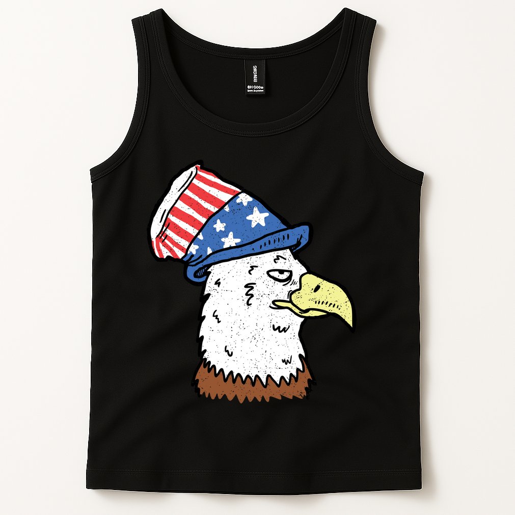 Retro Patriotic Bald Eagle  Tank Top