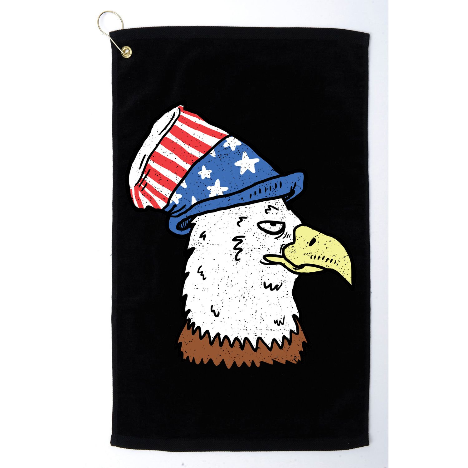 Retro Patriotic Bald Eagle  Golf Towel