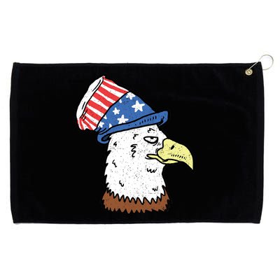 Retro Patriotic Bald Eagle  Grommeted Golf Towel