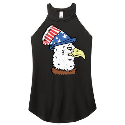 Retro Patriotic Bald Eagle  Women’s Perfect Tri Rocker Tank