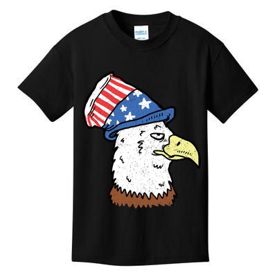 Retro Patriotic Bald Eagle  Kids T-Shirt