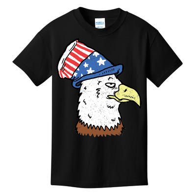 Retro Patriotic Bald Eagle  Kids T-Shirt