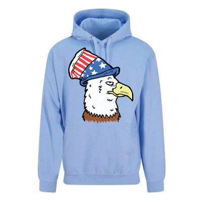 Retro Patriotic Bald Eagle  Unisex Surf Hoodie