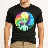 Retro Peace Alien Hippie Cooling Performance Crew T-Shirt