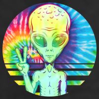 Retro Peace Alien Hippie Adult Drive Performance Visor