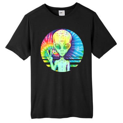 Retro Peace Alien Hippie Tall Fusion ChromaSoft Performance T-Shirt