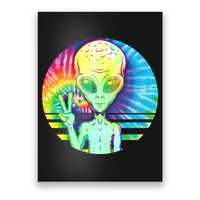 Retro Peace Alien Hippie Poster