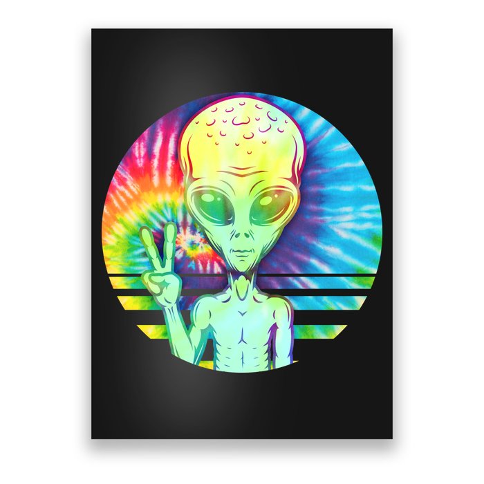 Retro Peace Alien Hippie Poster