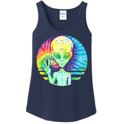 Retro Peace Alien Hippie Ladies Essential Tank