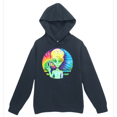 Retro Peace Alien Hippie Urban Pullover Hoodie