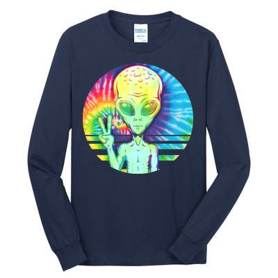 Retro Peace Alien Hippie Tall Long Sleeve T-Shirt