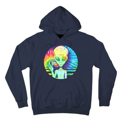 Retro Peace Alien Hippie Tall Hoodie