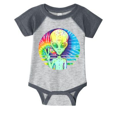 Retro Peace Alien Hippie Infant Baby Jersey Bodysuit