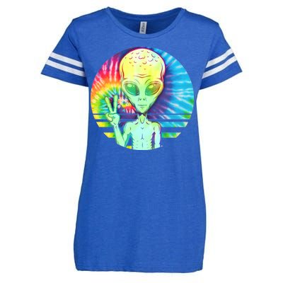 Retro Peace Alien Hippie Enza Ladies Jersey Football T-Shirt