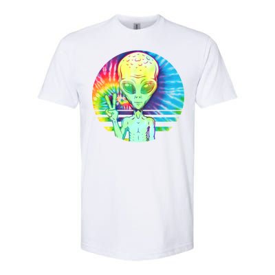 Retro Peace Alien Hippie Softstyle® CVC T-Shirt