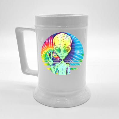 Retro Peace Alien Hippie Beer Stein