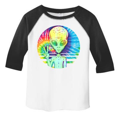 Retro Peace Alien Hippie Toddler Fine Jersey T-Shirt