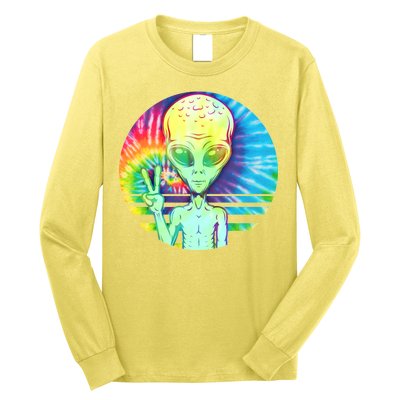 Retro Peace Alien Hippie Long Sleeve Shirt