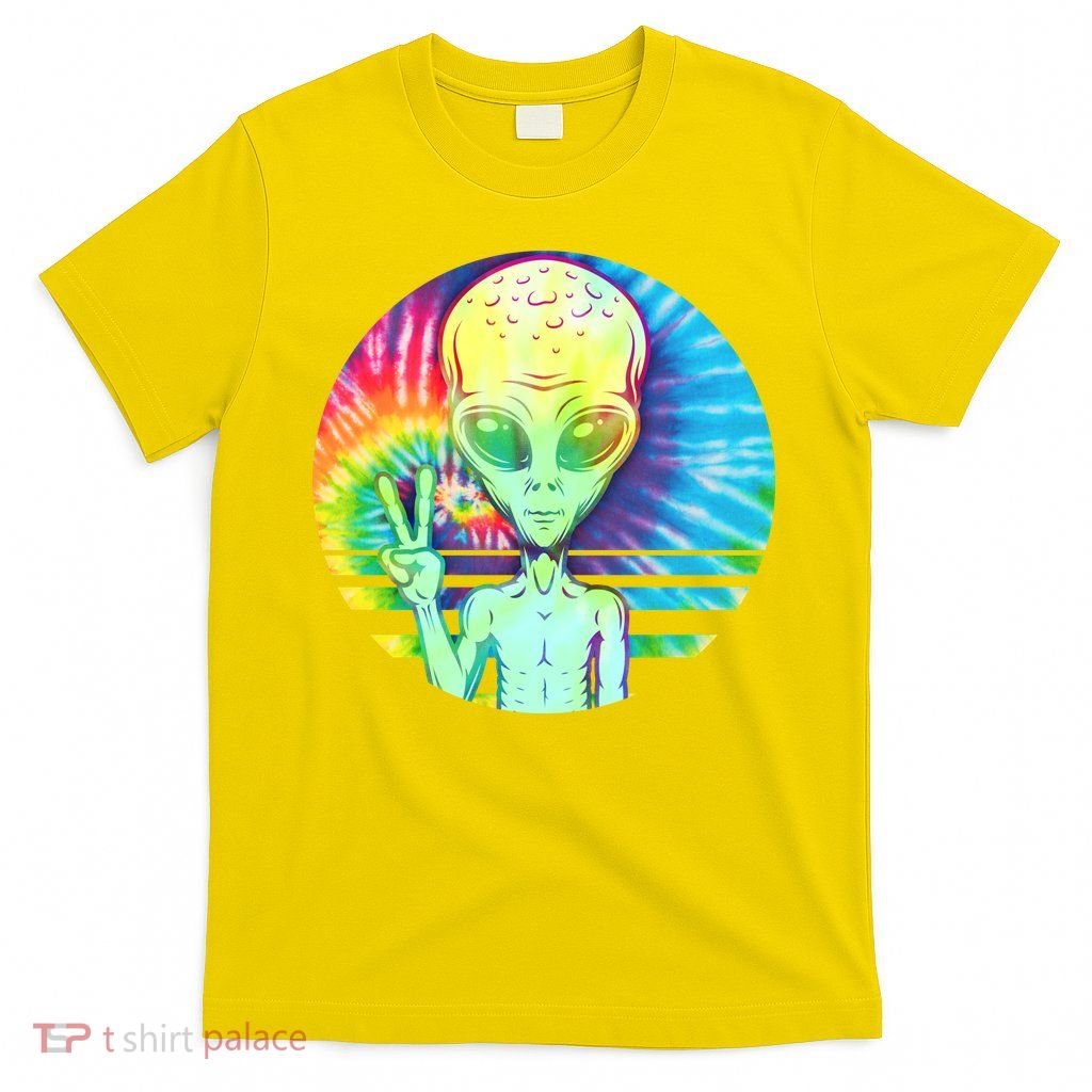 Retro Peace Alien Hippie T-Shirt
