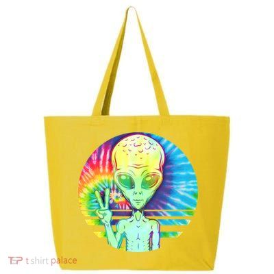 Retro Peace Alien Hippie 25L Jumbo Tote