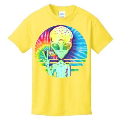 Retro Peace Alien Hippie Kids T-Shirt