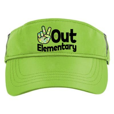 Retro Peace Out Elementary  Adult Drive Performance Visor