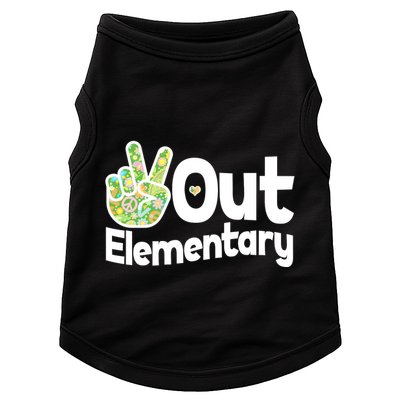 Retro Peace Out Elementary  Doggie Tank