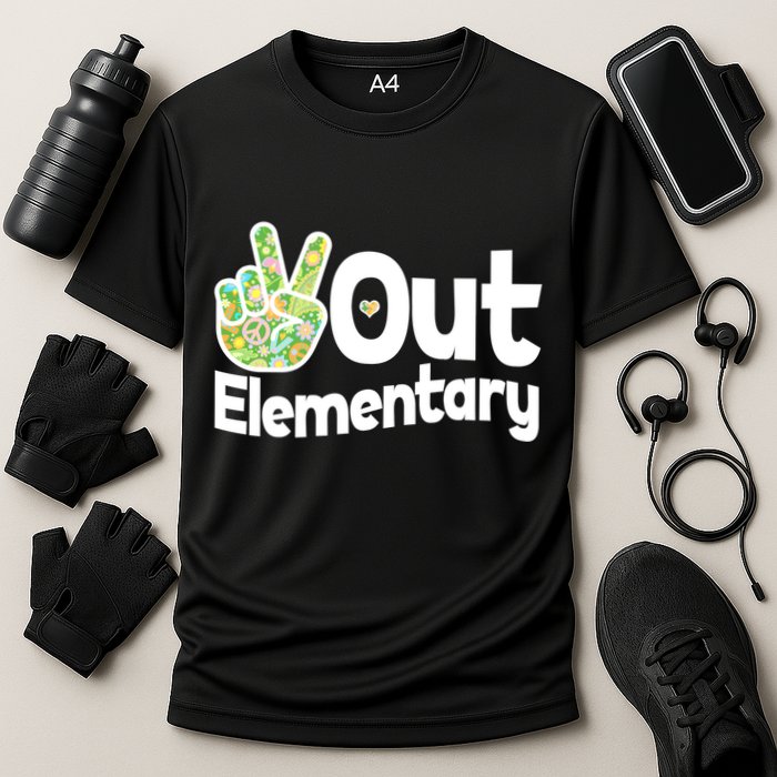Retro Peace Out Elementary  Performance Shirt