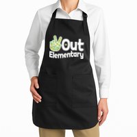 Retro Peace Out Elementary  Apron