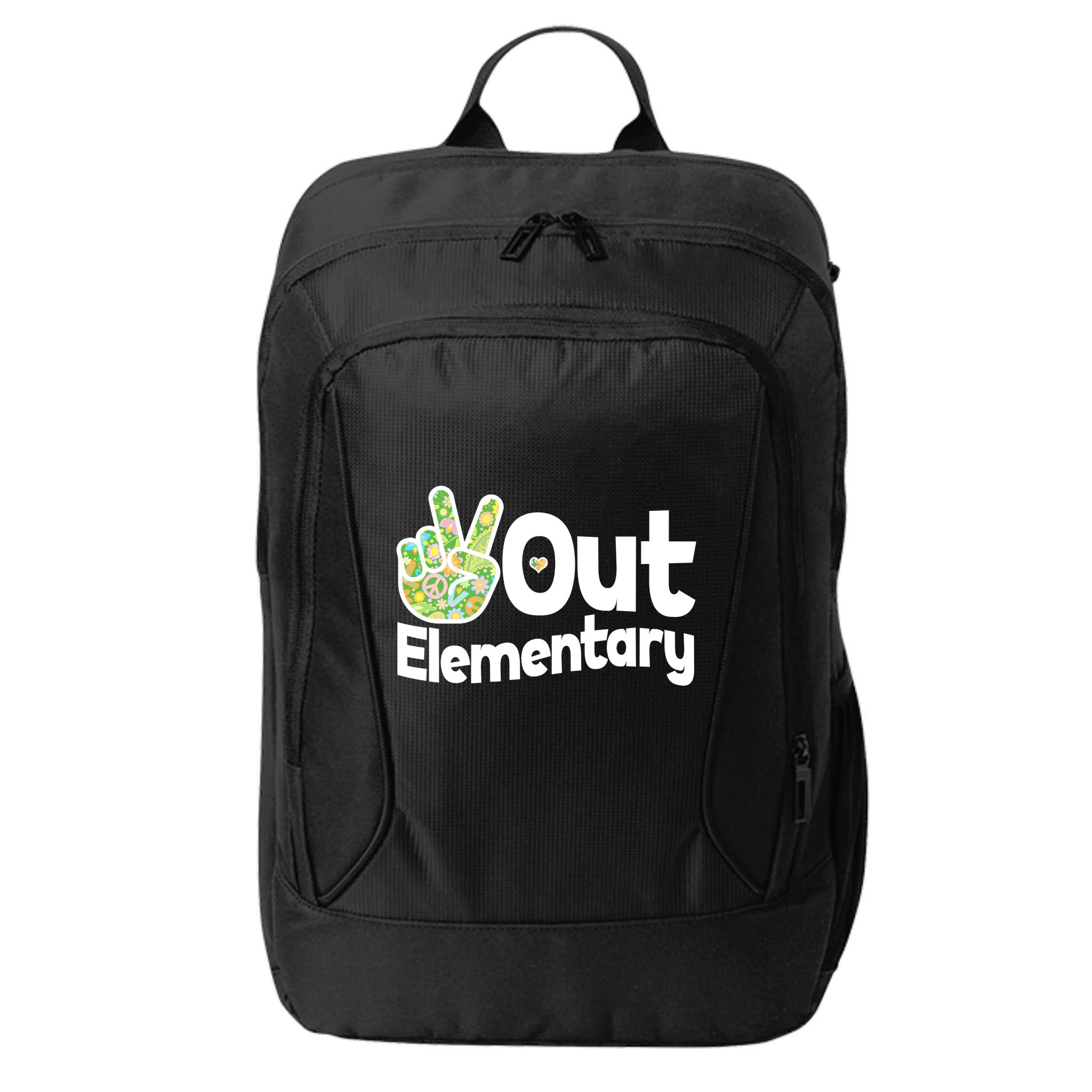 Retro Peace Out Elementary  City Backpack