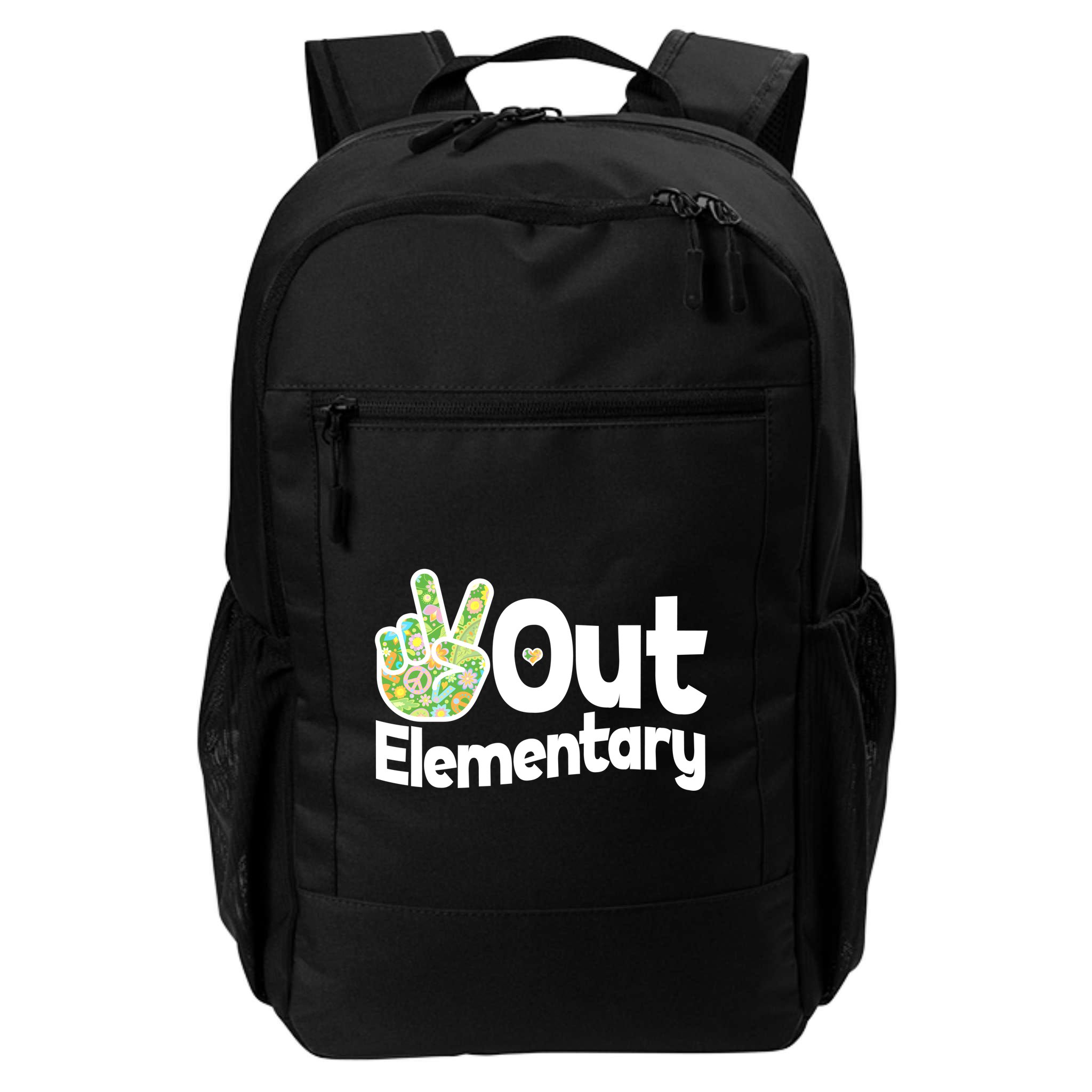 Retro Peace Out Elementary  Backpack