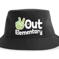 Retro Peace Out Elementary  Sustainable Bucket Hat
