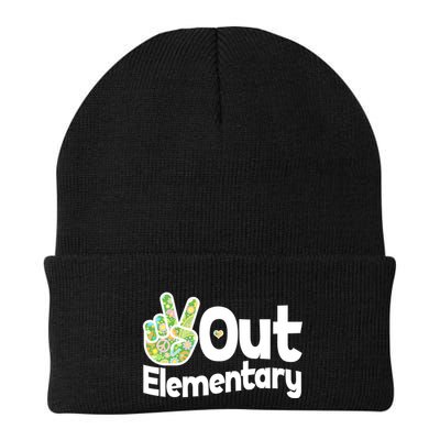 Retro Peace Out Elementary  Beanie
