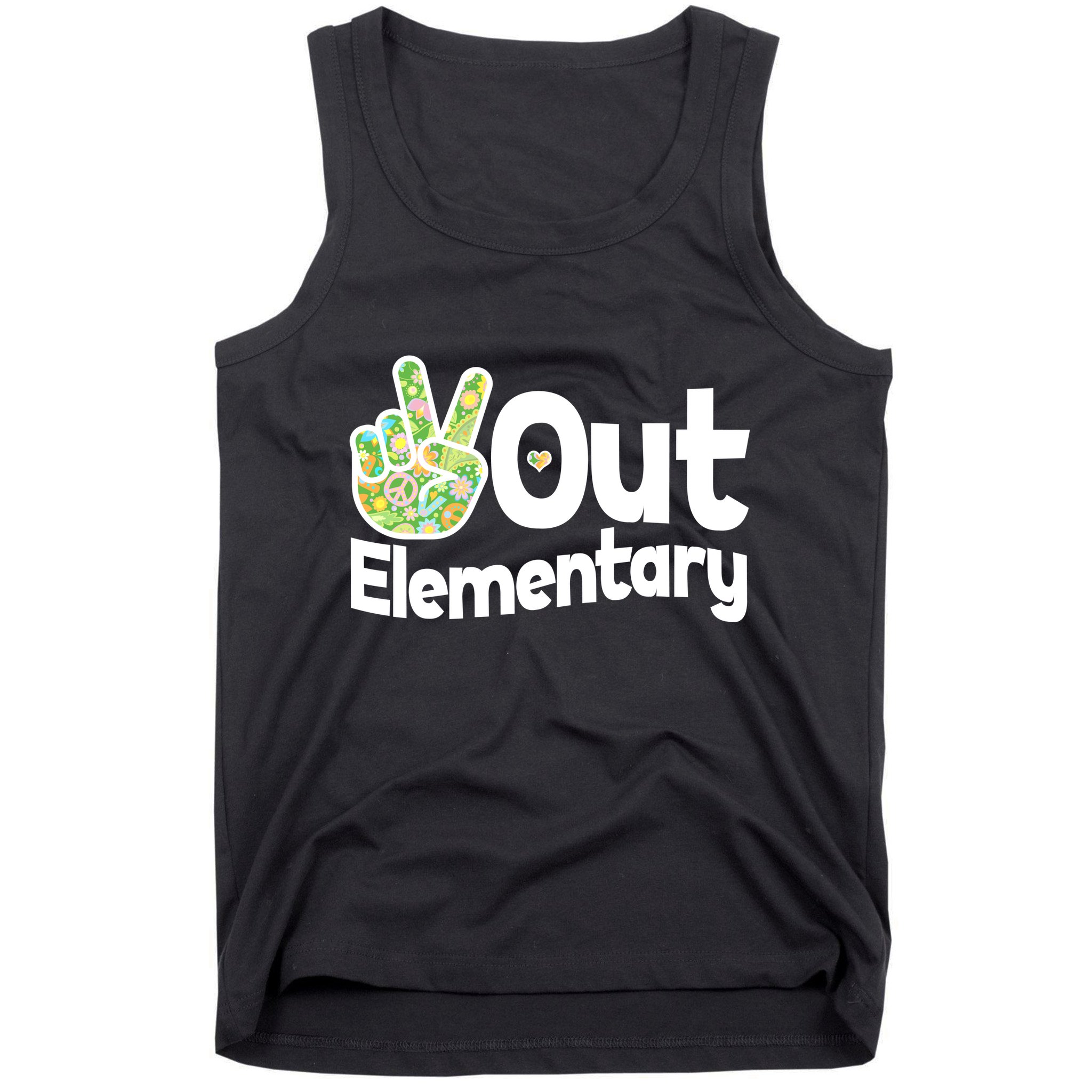 Retro Peace Out Elementary  Tank Top