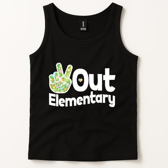 Retro Peace Out Elementary  Tank Top