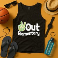 Retro Peace Out Elementary  Tank Top